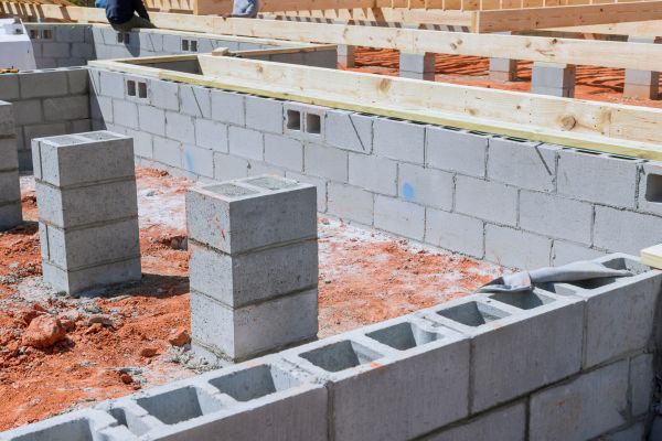 Cement Block Installation in Bowie