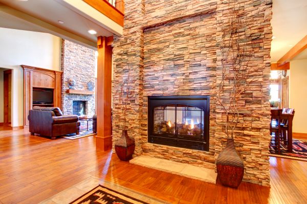 Stone Hearth Installation in Bowie